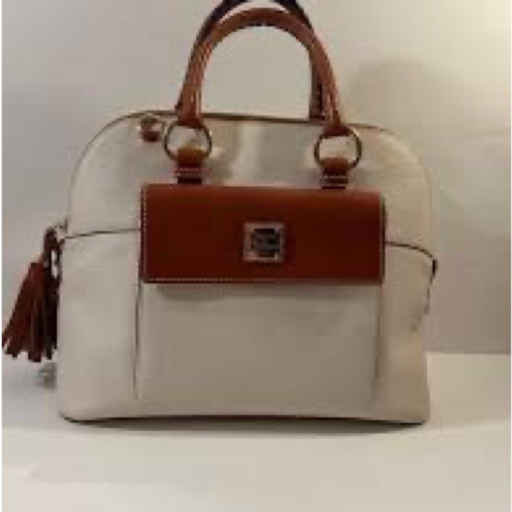 Dooney & Burke Aubrey Satchel in Bone New with Tags